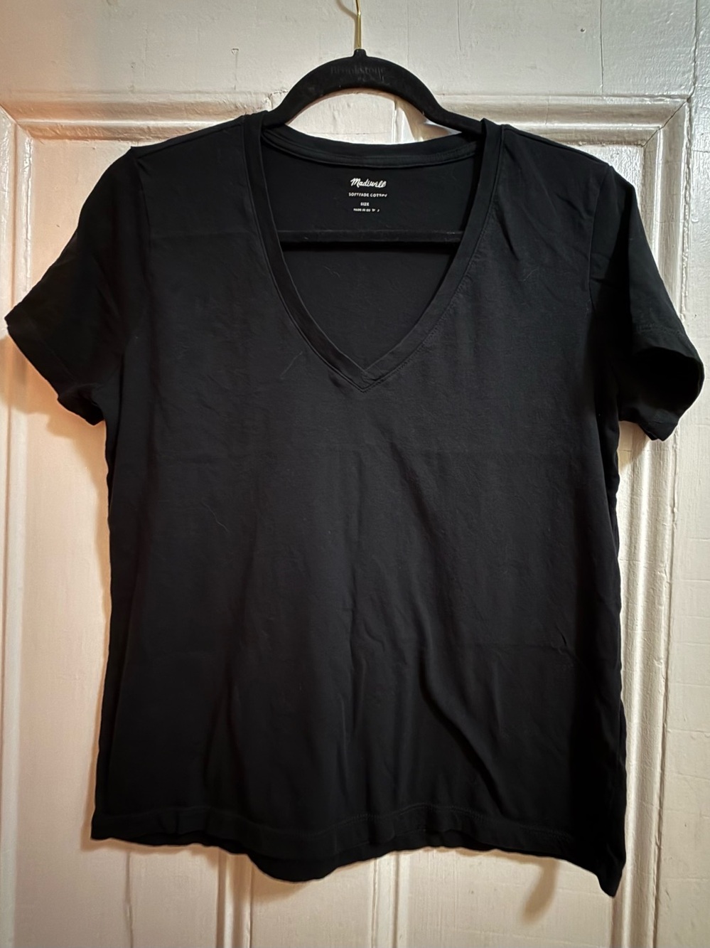 Madewell Black Short Sleeve V-Neck Tee